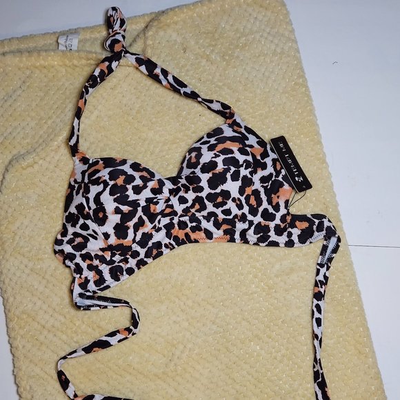 Tempt Me Vintage Retro Style Leopard Bikini Push-up With Tags Size Small - Picture 2 of 3